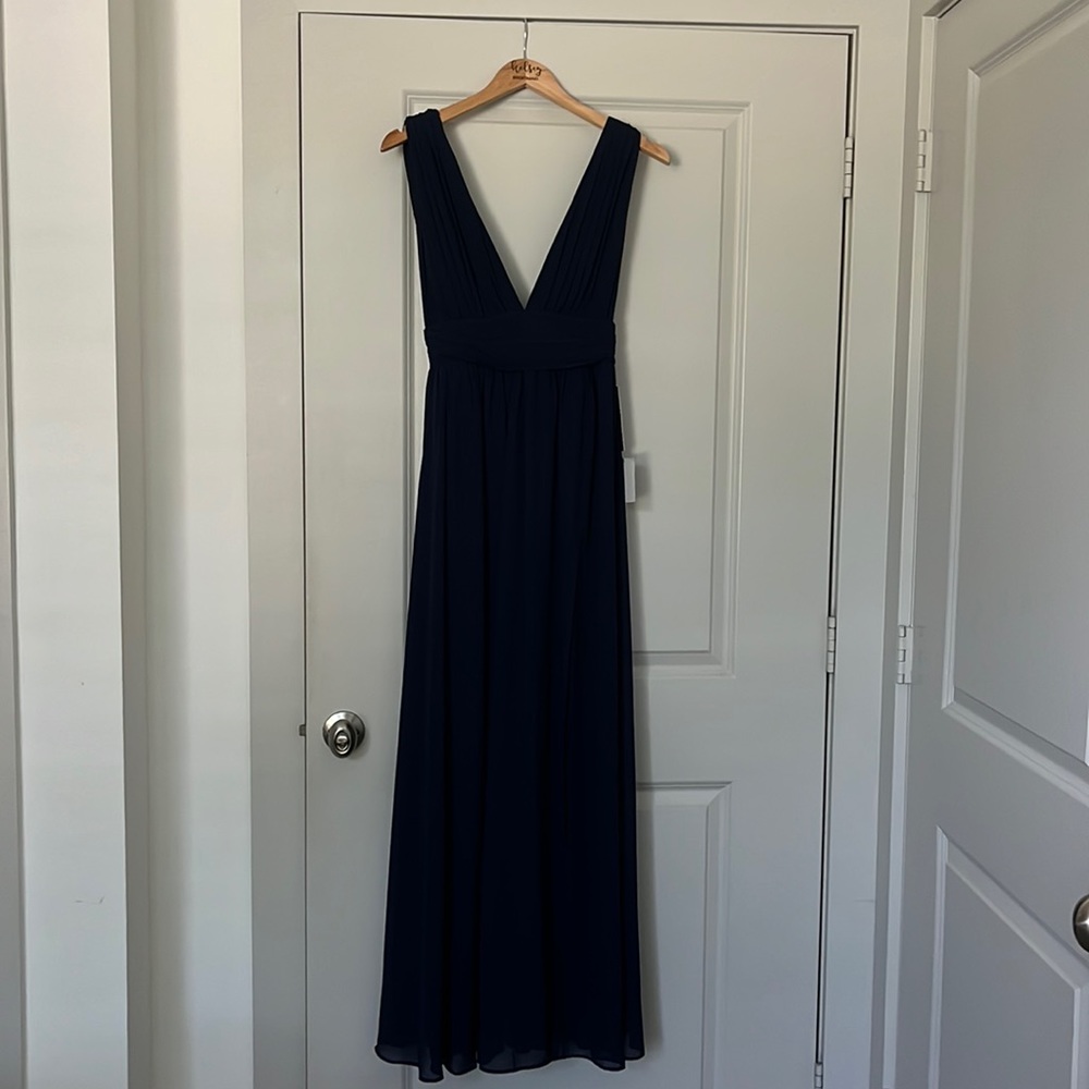 Lulus Heavenly Hues Navy Blue Maxi Dress